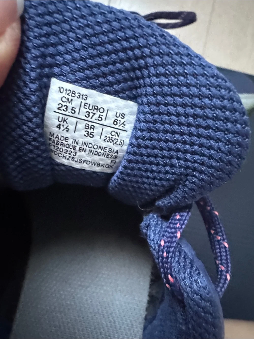 Asics Navy Sneakers with Coral Accents - Picture 8 of 10